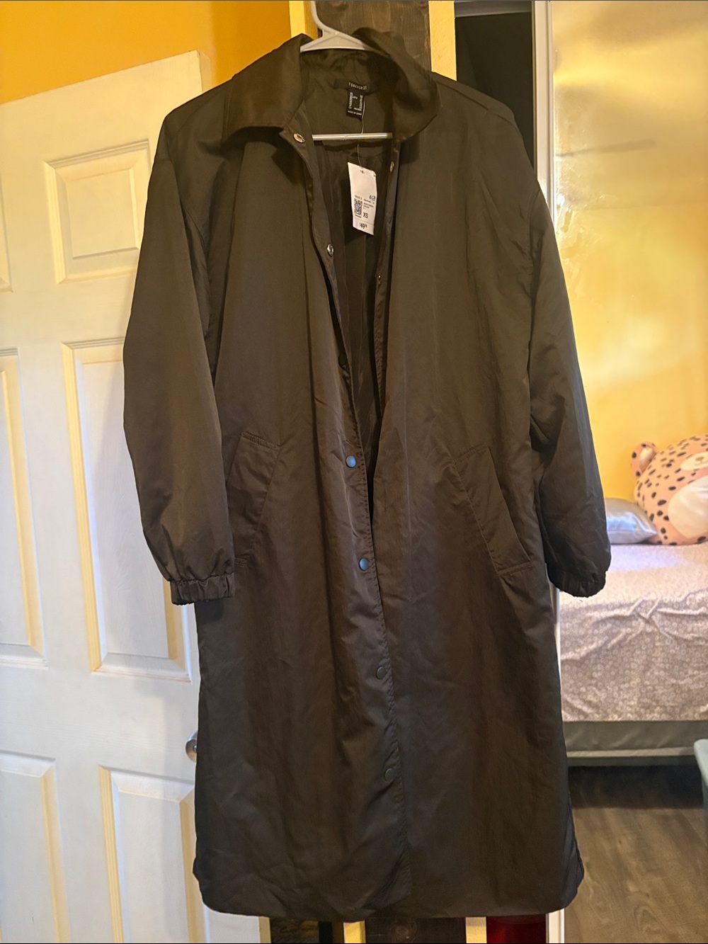 Long Lightweight Women's Olive Coat